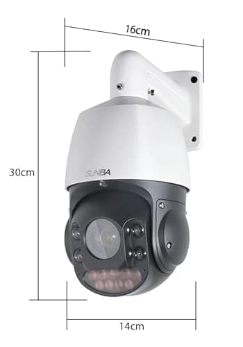 SUNBA High Speed 4K 30X Optical Zoom IP PoE+ Outdoor PTZ Camera Outdoor, Two-Way Audio Security PTZ Dome, Long Range Infrared Night Vision up to 1000ft (405-D30X 4K) 7