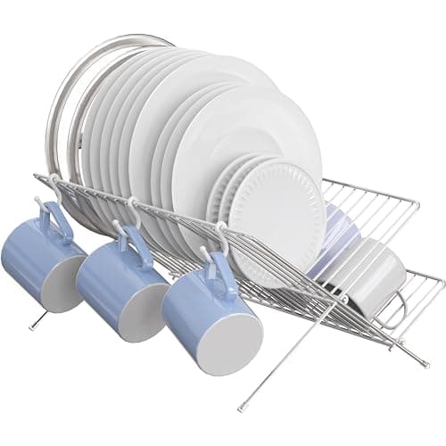 Simple Houseware Collapsible Dish Drying Rack, Chrome