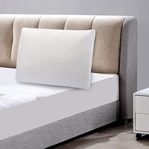 SUQ I OME Slim Sleeper -Thin Latex Pillow for Sleeping,Dunlop Low Profile Ultra Thin for Stomach, Back, or Side Sleepers, Firm, 23x15.7x2.7 inch,Cube White 6