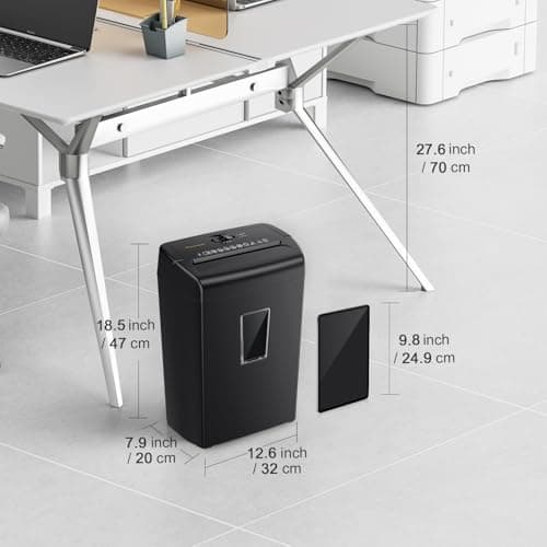 Bonsaii 10-Sheet Cross Cut Paper Shredder, 5.5 Gal Home Office Heavy Duty Shredder for Credit Card, Staple, Clip with Transparent Window(C209-D) 6