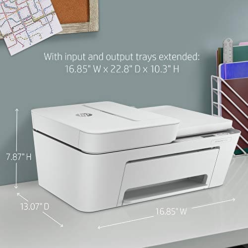 HP DeskJet 4155e Wireless Color Inkjet Printer, Print, scan, copy, Easy setup, Mobile printing, Best-for home, 3 month Instant Ink trial included, white 9