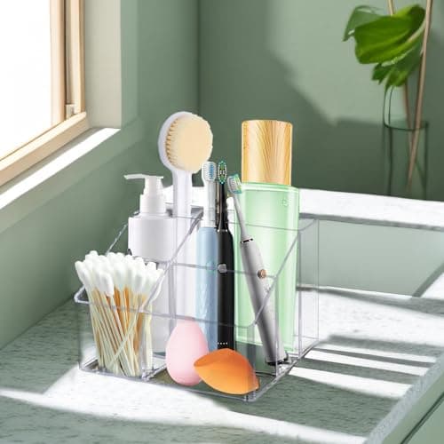 HSYMQ Acrylic Desk Organizers, Clear Pen Holder and Pencil Holder Display Stand for Office, School and Home 5