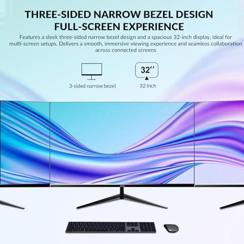 32 Inch 4K UHD Monitor (3840x2160), IPS,60Hz Refresh Rate, 100% sRGB, AMD FreeSync, 178° Viewing Angle, HDMI/DisplayPort, VESA 100x100mm Mount Compatible, Tilt Adjustable - Black 6