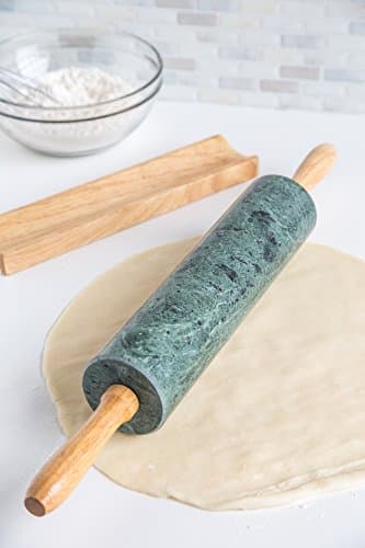 Fox Run Marble Rolling Pin and Base, Green 2.5 x 18 x 3 inches 6
