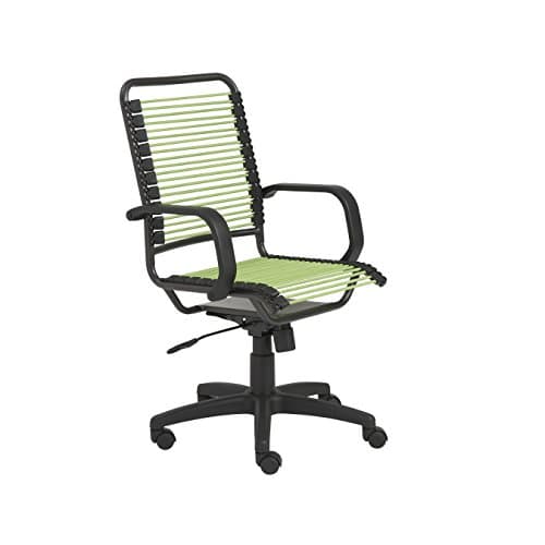 Euro Style Bradley Bungie Office Chair | Two-Lock Tilt with 360° Swivel | Adjustable Height | Blends Functionality for Home and Business Needs | Green with Graphite Frame and Black Base 4