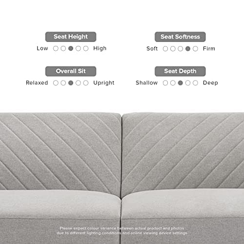 mopio 76.4" Futon Sofa Bed, Couch, Loveseat, Sleeper Sofa, Mid Century Modern Futon Couch, Sofa Cama, Couches for Living Room (Light Gray Fabric) 6