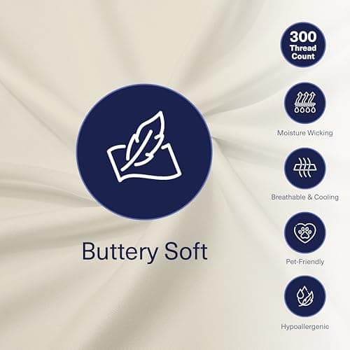 Kickoff Viscose Bamboo Fitted Sheet Twin Size, 100% Organic Cooling Sheets Fitted ONLY Viscose Bamboo Sheets Twin Size Bed Sheet for Hot Sleepers, Extra Deep Pocket, 4 Corner Strap (T, Buttercream) 6