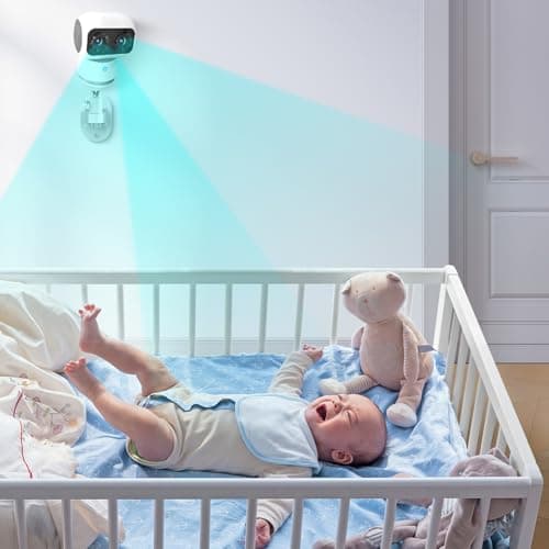 Security Camera Mount for eufy Indoor Cam S350, Adjustable Baby Monitor Wall Mount for eufy E20/E21, Other Cameras with 1/4 Threaded Hole, No Drilling Mounting Bracket for Pet/Dog/Baby Camera 5