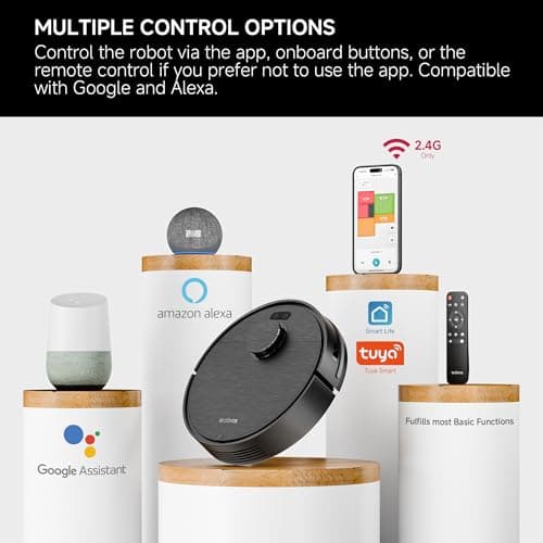 Robot Vacuum and Mop Combo – Precise LiDAR Navigation, Smart Home Robot Map, Vacuum/Mop/Combo Cleaning Mode, Auto Recharge, Customized Cleaning, APP/Remote/Voice Control, for Hard Floors and Carpets 8