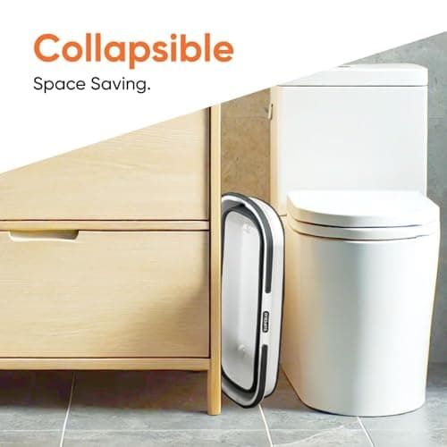 Superio Fold N' Go Mop Bucket with Wheels - Collapsible Cleaning Bucket, 10L, Portable Water Pail for Home, Car, and Outdoor Use 6