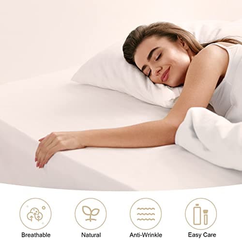 Hoolerry 10 Pack Bedding Twin Fitted Sheets Bulk Fitted Twin Size Bottom Sheets 38'' x 75'' Fits Mattresses up to 12" Deep(White) 5