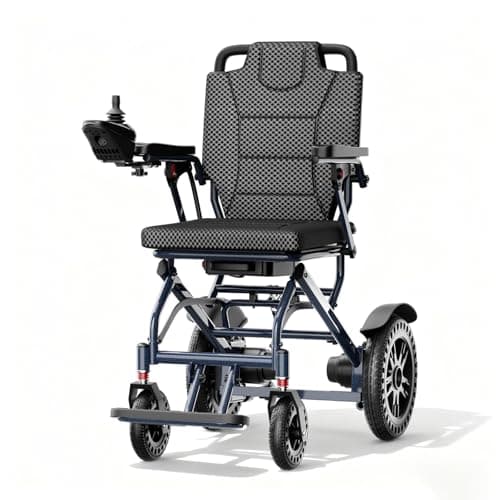 Lightweight Electric Wheelchairs for Adults,Folding Electric Wheelchair Airline Approved,500W Motor,15Miles Range,Portable Motorized Wheelchairs for Seniors,All-Terrain Power Wheelchair,Support 330lbs