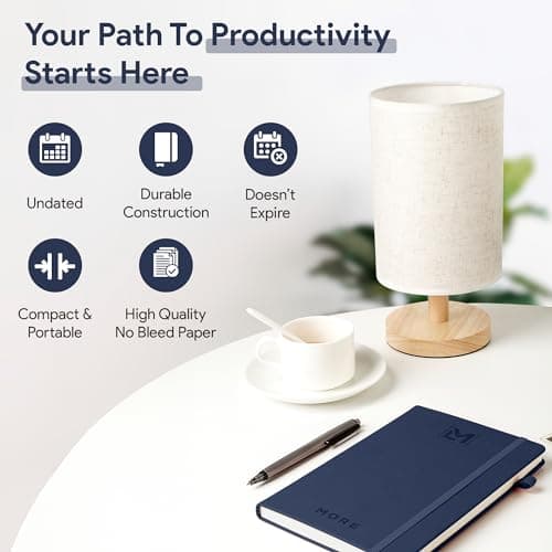 Undated Weekly Planner 2024 with Planner Stickers - A5 (5.8”x8.3") - Undated Planner Weekly Monthly for Productivity - Goal Planner 2024, Blank Planner, ADHD Planner for Adults - Navy Blue 5