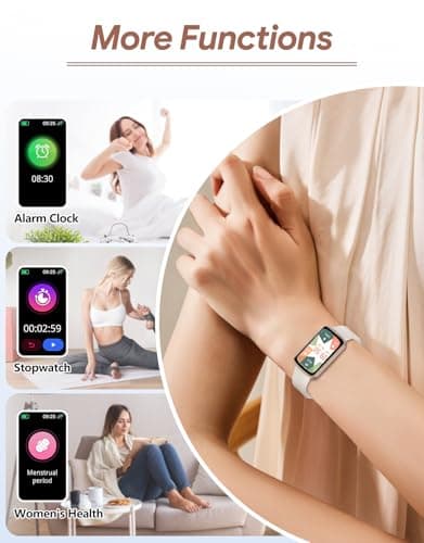 RUIMEN Fitness Tracker, Fitness Watches for Women Men with Heart Rate Monitor Blood Oxygen Sleep Tracker Pedometer, 1.47" Smart Watch Step Calorie Counter for Android iOS IP68 Waterproof (Starlight) 8