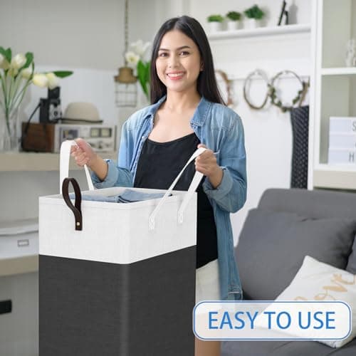 HomeHacks 75L Waterproof Rolling Laundry Hamper - Collapsible Clothes Basket with 4 Wheels for Bathroom, Laundry Room & Dorm, Easy-Clean PEVA Lining, Space-Saving Design(Gray) 7