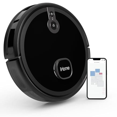 iHome AutoVac Nova S1 Robot Vacuum with LIDAR Navigation, 150 Minute Runtime, App + Remote Control (Renewed)
