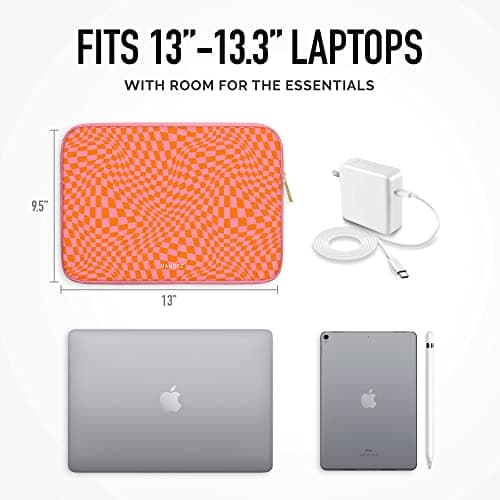 Vandel MacBook Air 13 inch Laptop Sleeve, Fits 13-13.3 inch Laptops: Neoprene MacBook Pro & Air Case, Chromebook, HP Soft Cover | Thin Computer Carrying Bag, Pink Mac (M1 & M2) Pouch 4