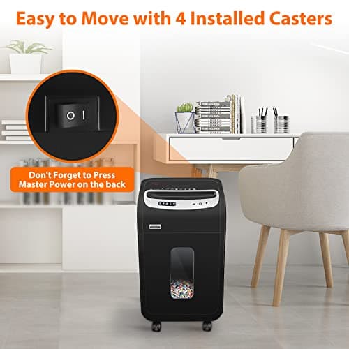 VidaTeco 18-Sheet Paper Shredder for Home Office Heavy Duty with 60 Mins Running Micro Cut, US Patented Cutter, Shred CD/Card with 7.9 Gal Extra Large Bin, AUTO Jam Proof(ETL) 8