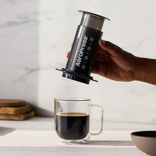 AeroPress Original Coffee Press - All-in-One French Press, Pour-Over & Espresso Style Manual Brewer, 2 Min Brew for Less Bitterness, More Flavor, Small Portable Coffee Maker, Travel & Camping 5