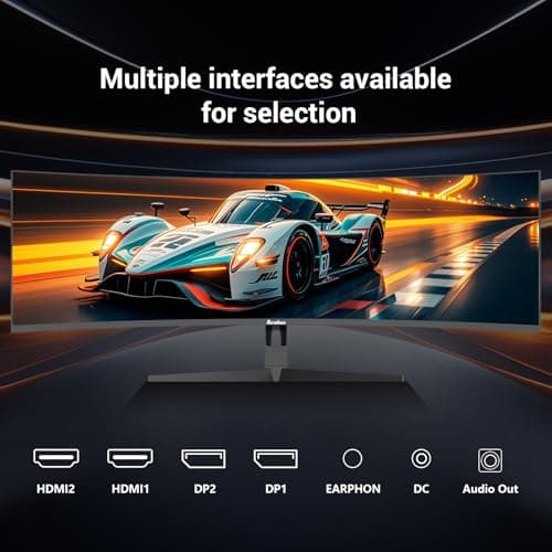 Sealan 49" Curved Gaming Monitor 165Hz Ultrawide 32:9 WDFHD 3840 x 1080P,1500R,125% sRGB,HDR400, AMD FreeSync,HDMI 2.1 & DP 1.4,Wall Mount Install - Black 6