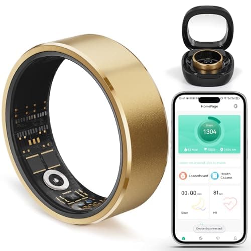 YULUCKGO Smart Ring for Women Health Rings for Men Blood Pressure Monitor Fitness Rings for Women Ring Fitness Tracker Blood Pressure Ring Fitness Rings Waterproof for iPhone and Android