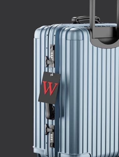 Gostwo 2 Pack Luggage Tags for Suitcases, 26 Initial Letter Travel Luggage Baggage Identification Labels ID Tag Fully Bendable Tags with Stainless Steel Loop (Black) (Letter J) 7