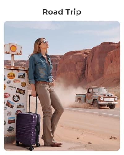 BAGSMART Carry On Luggage 19 L x14 W x9 H Airline Approved with Spinner Wheels, Lightweight 20 Inch Luggage with TSA Lock, Expandable Hard Shell Carry On Suitcases for Men Women, Royal Blue 9