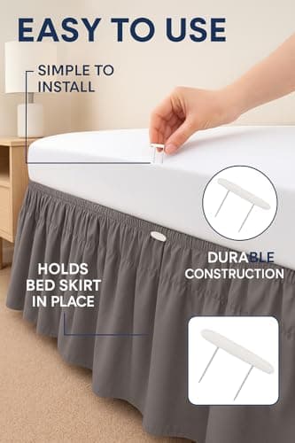 Miles Kimball Bedskirt Pins,White,One Size Fits All 5