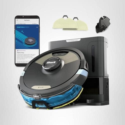 Shark Robot Vacuum & Mop Combo, Powerful Suction, Matrix Plus, 60-Day Debris Capacity, HEPA Bagless Self Empty Base, Sonic Mopping, Home Mapping for Pet Hair - Carpets & Hardfloor, AV2610WA 14