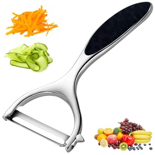 Vegetable peelers for Kitchen, Y shaped peeler for Vegetables, Fruits, Potatoes with Ergonomic Grip, 1 Pack, Silver