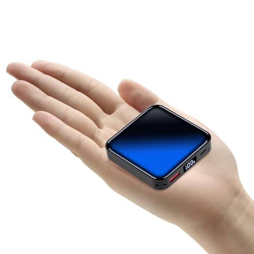 Kelaien 10000mAh Small Power Bank, Mini Phone Portable Charger, USB C Input/Output with Smart LED Display, 30W Fast Charging Technology Battery Bank for iPhone, iPad,Samsung, Android Phones, Tablet