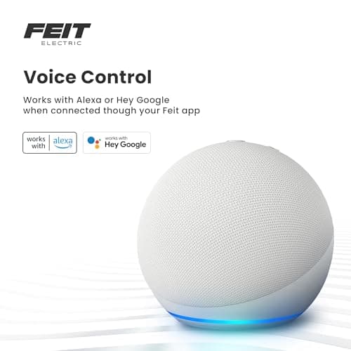 Feit Electric OM60/RGBW/CA/AG/3 60 Watt Equivalent WiFi Color Changing and Tunable White, Dimmable, No Hub Required, Alexa or Google Assistant A19 LED Smart Light Bulb, 3-Pack, Rgbw Multicolor, 60W 5