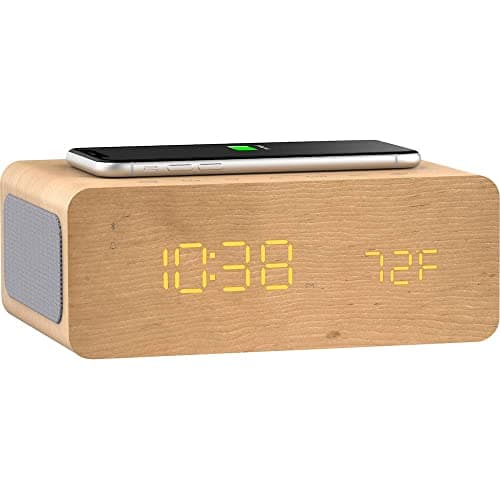 ION Audio Charge Time - 20W Bluetooth Speaker Clock with Qi Wireless Recharging, Built-in Microphone, Alarms and Dual USB Charge Ports (Renewed) 7