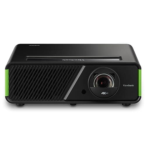 ViewSonic X2-4K UHD Short Throw Projector Designed for Xbox with Cinematic Colors, 4.2ms Response Time, 240 Hz Refresh Rate, 1.2x Optical Zoom, and HDR/HLG Support