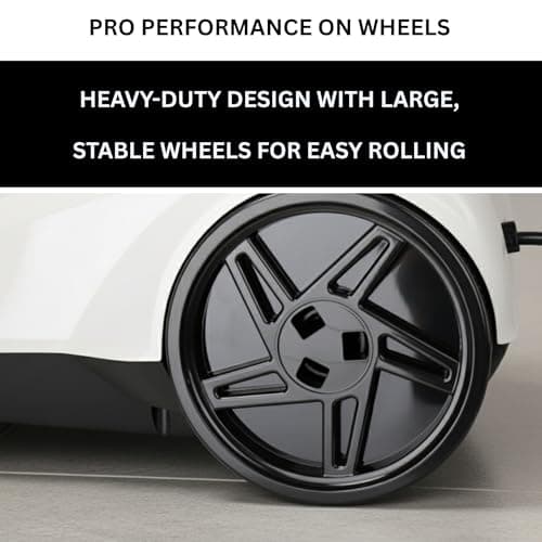 SALAV Heavy Duty Commercial Full-Size Garment Steamer with Foot Pedals and Extra Large 3L (101.5 oz) Water Tank, 1800 watts, 90+min of Continuous Steam (White) 6