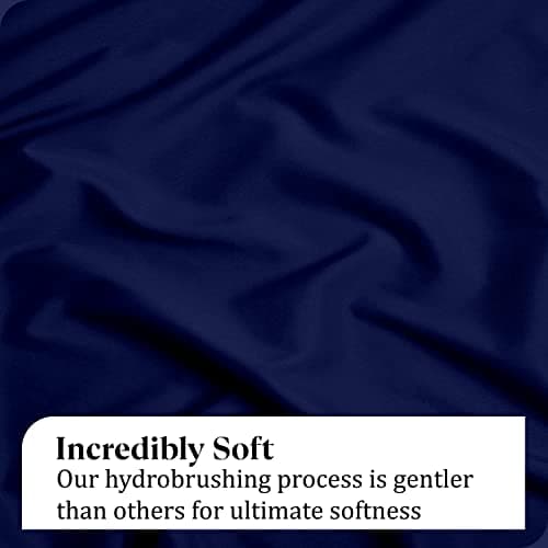 SKY BEDDINGS RV King Fitted Sheet – 1 Fitted Bottom Sheet, RV King Sheet 72 x 80 Size – Ultra Soft Brushed Microfiber, Hotel Quality – 8" Deep Pocket, Wrinkle-Resistant & Breathable – Navy Blue 5