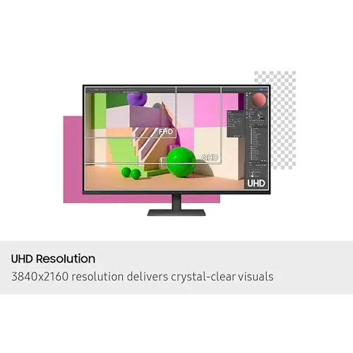Samsung 37" ViewFinity S7 (S70D) 4K UHD HDR10 High Resolution Monitor, DP Port, TUV-Certified, 2025, LS37D700EANXZA 6