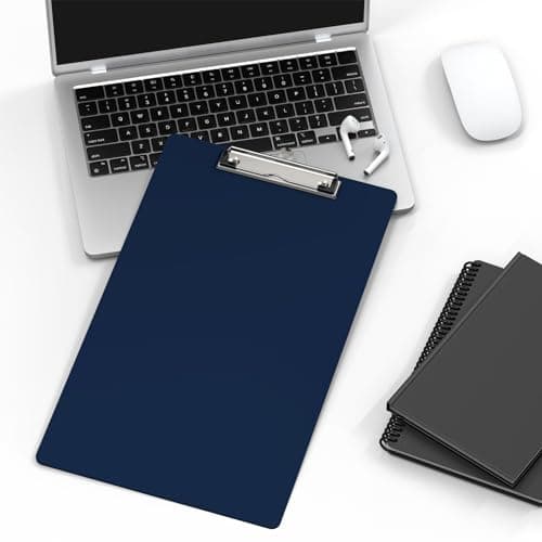Macroclo Legal Size Clipboard, Blue 8.5 x 14 Clip Boards for Lawers, Low Profile Clip, Writing Board, Size 9 x 15 in, Office & School Supply 8