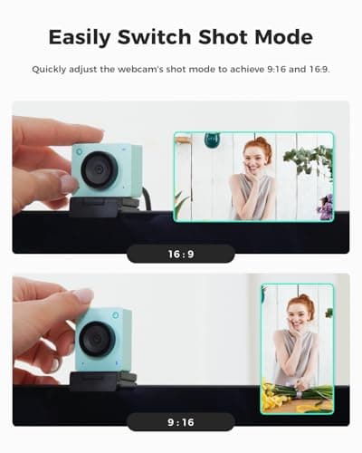 OBSBOT Meet SE 1080P 100FPS Webcam for PC, AI Framing Streaming Camera with 1/2.8" Sensor, Beauty Mode, Gesture Control, Staggered HDR, Web Camera for Desktop Computer, Laptop, Meeting. (Aurora Green) 8