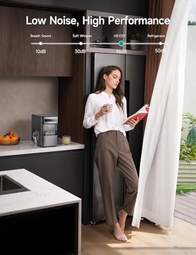 HiCOZY Countertop Ice Maker, Ice in 6 Mins, 24 lbs/Day, Portable & Compact Gift with Self-Cleaning, for Apartment/Cabinet/Kitchen/Office/Camping/RV（Black） 7