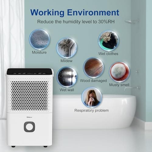 Shinco 30 Pints Dehumidifier for Home and Basements, 1500 Sq.Ft Dehumidifiers with Drain Hose, Auto or Manual Drainage, Auto Defrost, Quietly Remove Moisture, Activated Carbon Filter, 24HR Timer 7