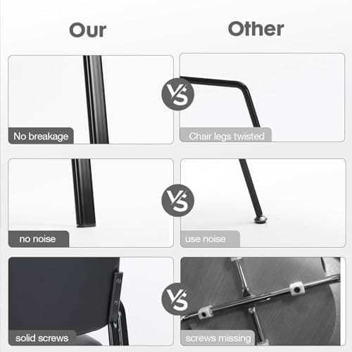 NEWBULIG Waiting Room Chair, Leather Stationary Office Guest Reception Chairs No Wheel,Comfy Padded Arms,for Conference Room Lobby Side breakroom 6