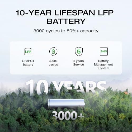 EF ECOFLOW Portable Power Station DELTA 2, 1024Wh LiFePO4 (LFP) Battery, 1800W AC/100W USB-C Output, Solar Generator(Solar Panel Optional) for Home Backup Power, Camping & RVs 7