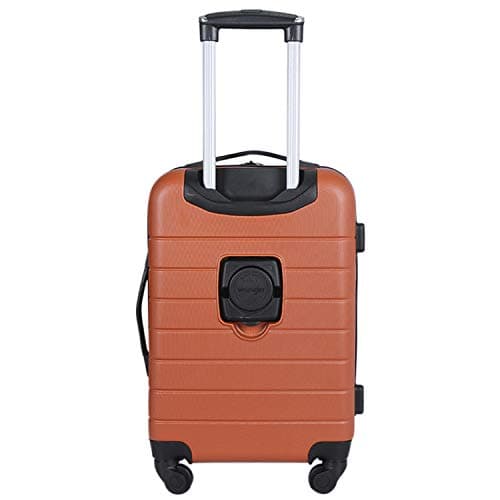 Wrangler Smart Spinner Hardside Luggage, 22-Inch Carry-On, Burnt Orange 6