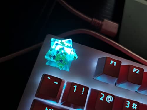 Personalized Transparent Star Keycap Handmade Keycap OEM Profile Key Cap Esc Backlit Keycaps Gift R4 Height for Mechanical Keyboard Cherry MX Switch 7
