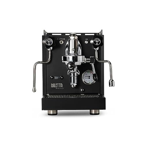 Diletta Bello+ Espresso Machine | E61 | PID Temperature Control | Shot Timer | Programmable Preinfusion | Handmade In Italy (Black)