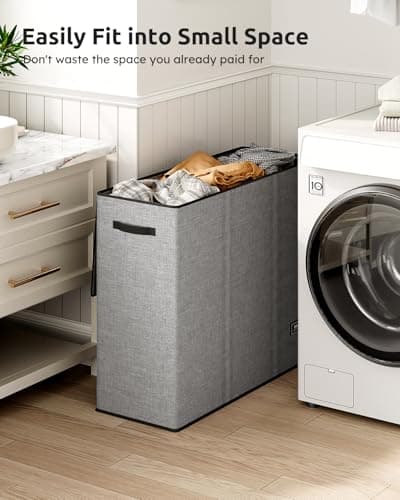 SOLEDI 180L Laundry Hamper 3 Section, Extra Large Laundry Hamper with Lid, Dirty Clothes Hamper with Sturdy Handle, Large Laundry Basket Organizer for Laundry Room, Bedroom, Hampers for Laundry 5