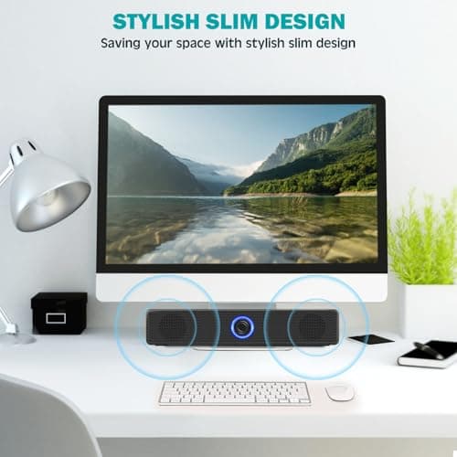 TAOTOSUNE Computer Speakers, USB Powered PC Speakers Wired Stereo Desktop Speakers with 3.5mm AUX Audio Plug (No Bluetooth) for Computer, Desktop, Laptop, PC [2026 Version] 5