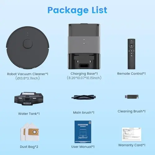 FIXR Robot Vacuum and Mop Combo, Self-Emptying, 60-Day Capacity, Schedule, 180mins Runtime, Home Mapping, Wi-Fi/App/Alexa/Remote, Robotic Vacuum Cleaner for Pet, Hard Floors, Carpet 8