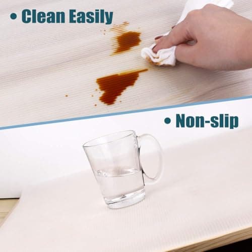 Shelf Liner, Non-Slip Cabinet Liner, Washable Oil-Proof for Kitchen Cabinet, Shelves, Refrigerator, Storage, Desks, 12 Inches x 20 FT, Non Adhesive Drawers 5